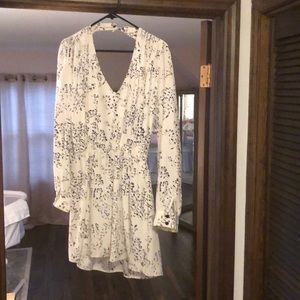 Parker blouse black and white silk